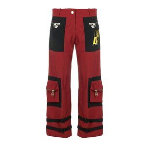 New GCDS Cargo Goth Bondage Pants Made in Italy Y2K Women Large 32 $840